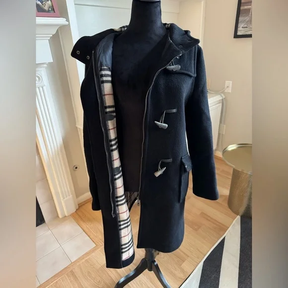 Burberry | Jackets & Coats | Burberry London Black Nova Check Lined Wool Hooded Duffle Peacoat Horn Buttons | Poshmark Burberry | Jackets & Coats | Burberry London Black Nova Check Lined Wool Hooded Duffle Peacoat Horn Buttons | Poshmark